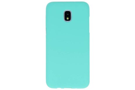 BAOHU Hoesje Geschikt voor de Samsung Galaxy J3 2018 - Backcover Color Telefoonhoesje - Turquoise