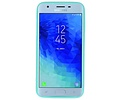 BAOHU Hoesje Geschikt voor de Samsung Galaxy J3 2018 - Backcover Color Telefoonhoesje - Turquoise