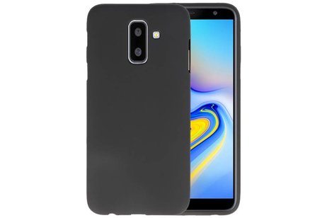 BAOHU Hoesje Geschikt voor de Samsung Galaxy A6 Plus - Backcover Color Telefoonhoesje - Zwart
