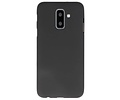 BAOHU Hoesje Geschikt voor de Samsung Galaxy A6 Plus - Backcover Color Telefoonhoesje - Zwart