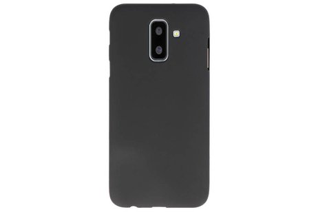 BAOHU Hoesje Geschikt voor de Samsung Galaxy A6 Plus - Backcover Color Telefoonhoesje - Zwart