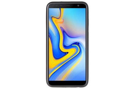 BAOHU Hoesje Geschikt voor de Samsung Galaxy A6 Plus - Backcover Color Telefoonhoesje - Zwart