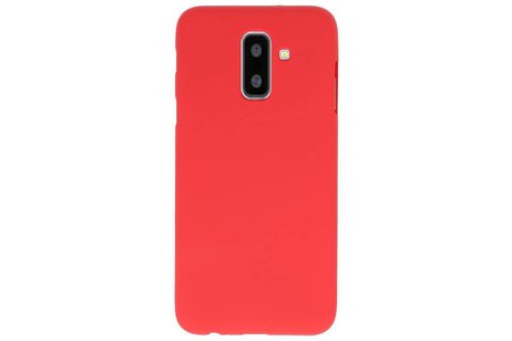 BackCover Hoesje Color Telefoonhoesje voor Samsung Galaxy A6 Plus - Rood