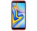 BAOHU Hoesje Geschikt voor de Samsung Galaxy A6 Plus - Backcover Color Telefoonhoesje - Rood