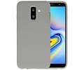 BAOHU Hoesje Geschikt voor de Samsung Galaxy A6 Plus - Backcover Color Telefoonhoesje - Grijs