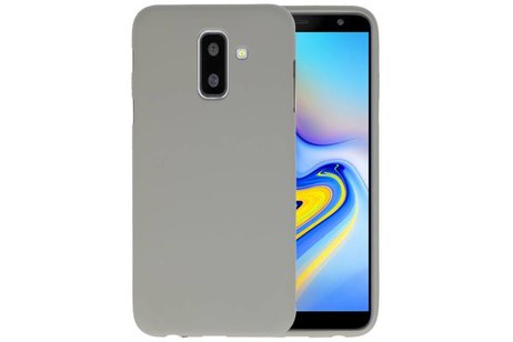 BackCover Hoesje Color Telefoonhoesje voor Samsung Galaxy A6 Plus - Grijs