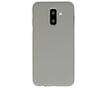 BAOHU Hoesje Geschikt voor de Samsung Galaxy A6 Plus - Backcover Color Telefoonhoesje - Grijs