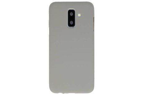 BackCover Hoesje Color Telefoonhoesje voor Samsung Galaxy A6 Plus - Grijs