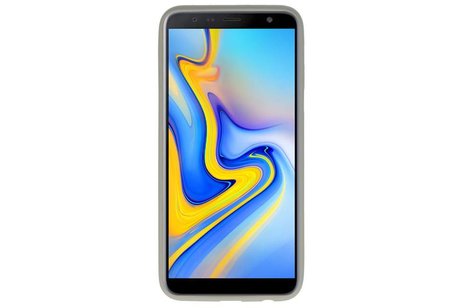 BAOHU Hoesje Geschikt voor de Samsung Galaxy A6 Plus - Backcover Color Telefoonhoesje - Grijs