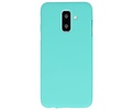 BAOHU Hoesje Geschikt voor de Samsung Galaxy A6 Plus - Backcover Color Telefoonhoesje - Turquoise