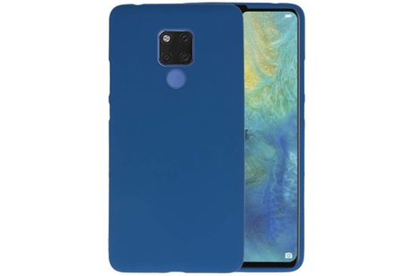 BAOHU Hoesje Geschikt voor de Huawei Mate 20 X - Backcover Color Telefoonhoesje - Navy
