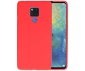 BAOHU Hoesje Geschikt voor de Huawei Mate 20 X - Backcover Color Telefoonhoesje - Rood