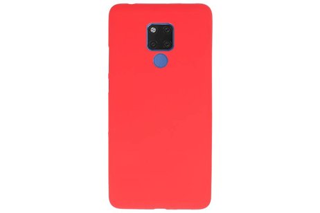BAOHU Hoesje Geschikt voor de Huawei Mate 20 X - Backcover Color Telefoonhoesje - Rood