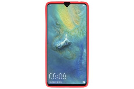 BAOHU Hoesje Geschikt voor de Huawei Mate 20 X - Backcover Color Telefoonhoesje - Rood