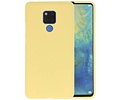 BAOHU Hoesje Geschikt voor de Huawei Mate 20 X - Backcover Color Telefoonhoesje - Geel