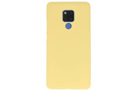 BAOHU Hoesje Geschikt voor de Huawei Mate 20 X - Backcover Color Telefoonhoesje - Geel