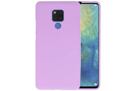 BAOHU Hoesje Geschikt voor de Huawei Mate 20 X - Backcover Color Telefoonhoesje - Paars