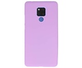 BAOHU Hoesje Geschikt voor de Huawei Mate 20 X - Backcover Color Telefoonhoesje - Paars