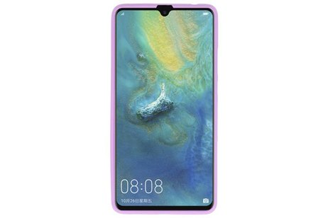 BAOHU Hoesje Geschikt voor de Huawei Mate 20 X - Backcover Color Telefoonhoesje - Paars