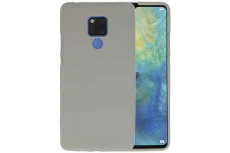 BAOHU Hoesje Geschikt voor de Huawei Mate 20 X - Backcover Color Telefoonhoesje - Grijs