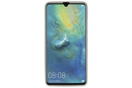 BAOHU Hoesje Geschikt voor de Huawei Mate 20 X - Backcover Color Telefoonhoesje - Grijs