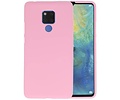 BAOHU Hoesje Geschikt voor de Huawei Mate 20 X - Backcover Color Telefoonhoesje - Roze