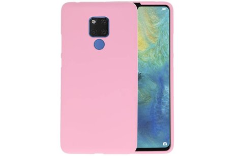 BAOHU Hoesje Geschikt voor de Huawei Mate 20 X - Backcover Color Telefoonhoesje - Roze