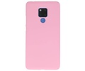 BAOHU Hoesje Geschikt voor de Huawei Mate 20 X - Backcover Color Telefoonhoesje - Roze
