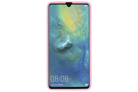 BAOHU Hoesje Geschikt voor de Huawei Mate 20 X - Backcover Color Telefoonhoesje - Roze