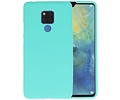 BAOHU Hoesje Geschikt voor de Huawei Mate 20 X - Backcover Color Telefoonhoesje - Turquoise