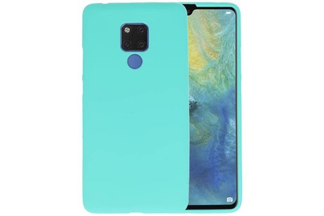 BAOHU Hoesje Geschikt voor de Huawei Mate 20 X - Backcover Color Telefoonhoesje - Turquoise