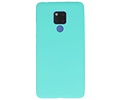 BAOHU Hoesje Geschikt voor de Huawei Mate 20 X - Backcover Color Telefoonhoesje - Turquoise