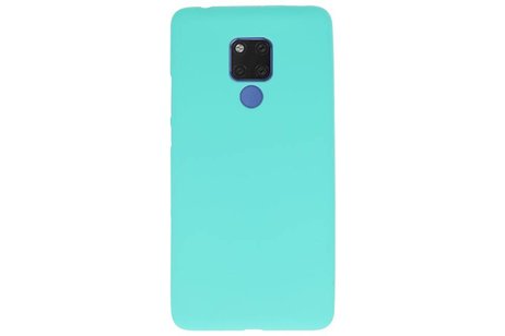 BAOHU Hoesje Geschikt voor de Huawei Mate 20 X - Backcover Color Telefoonhoesje - Turquoise