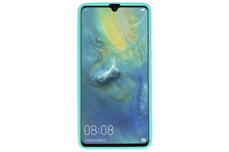 BAOHU Hoesje Geschikt voor de Huawei Mate 20 X - Backcover Color Telefoonhoesje - Turquoise