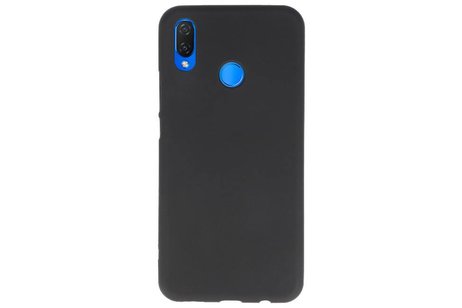 BAOHU Hoesje Geschikt voor de Huawei P Smart Plus - Backcover Color Telefoonhoesje - Zwart