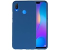 BAOHU Hoesje Geschikt voor de Huawei P Smart Plus - Backcover Color Telefoonhoesje - Navy