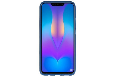 BAOHU Hoesje Geschikt voor de Huawei P Smart Plus - Backcover Color Telefoonhoesje - Navy