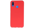 BAOHU Hoesje Geschikt voor de Huawei P Smart Plus - Backcover Color Telefoonhoesje - Rood