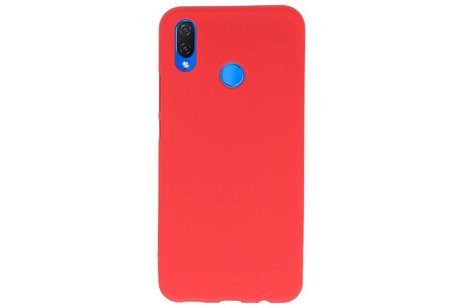 BAOHU Hoesje Geschikt voor de Huawei P Smart Plus - Backcover Color Telefoonhoesje - Rood