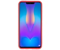 BAOHU Hoesje Geschikt voor de Huawei P Smart Plus - Backcover Color Telefoonhoesje - Rood