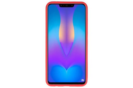 BAOHU Hoesje Geschikt voor de Huawei P Smart Plus - Backcover Color Telefoonhoesje - Rood
