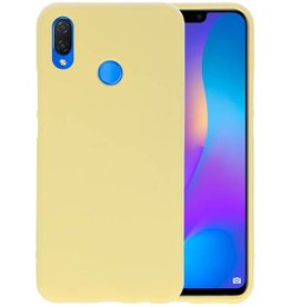 BAOHU BackCover Hoesje Color Telefoonhoesje Huawei P Smart Plus - Geel