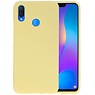 BAOHU BackCover Hoesje Color Telefoonhoesje Huawei P Smart Plus - Geel