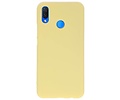 BAOHU Hoesje Geschikt voor de Huawei P Smart Plus - Backcover Color Telefoonhoesje - Geel