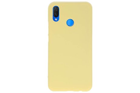 BAOHU Hoesje Geschikt voor de Huawei P Smart Plus - Backcover Color Telefoonhoesje - Geel