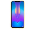BAOHU Hoesje Geschikt voor de Huawei P Smart Plus - Backcover Color Telefoonhoesje - Geel