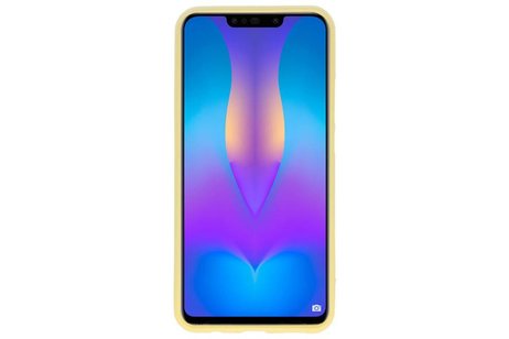 BAOHU Hoesje Geschikt voor de Huawei P Smart Plus - Backcover Color Telefoonhoesje - Geel