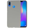 BAOHU Hoesje Geschikt voor de Huawei P Smart Plus - Backcover Color Telefoonhoesje - Grijs