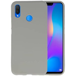 BAOHU Hoesje Geschikt voor de Huawei P Smart Plus - Backcover Color Telefoonhoesje - Grijs