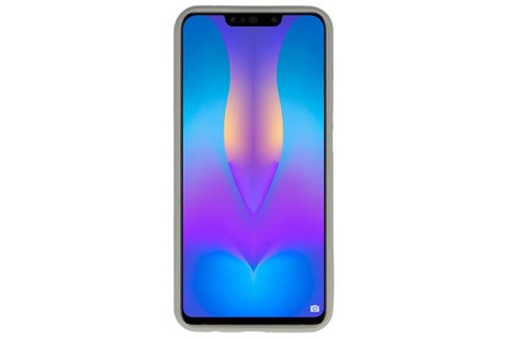 BAOHU Hoesje Geschikt voor de Huawei P Smart Plus - Backcover Color Telefoonhoesje - Grijs